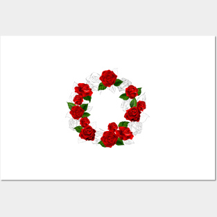 Circle of Red Roses Posters and Art